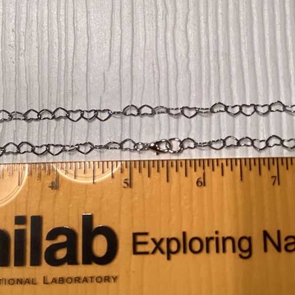 Silver Cut Out Linked Hearts Adjustable Body Belly Chain Waist Chain / Necklace - Picture 4 of 4